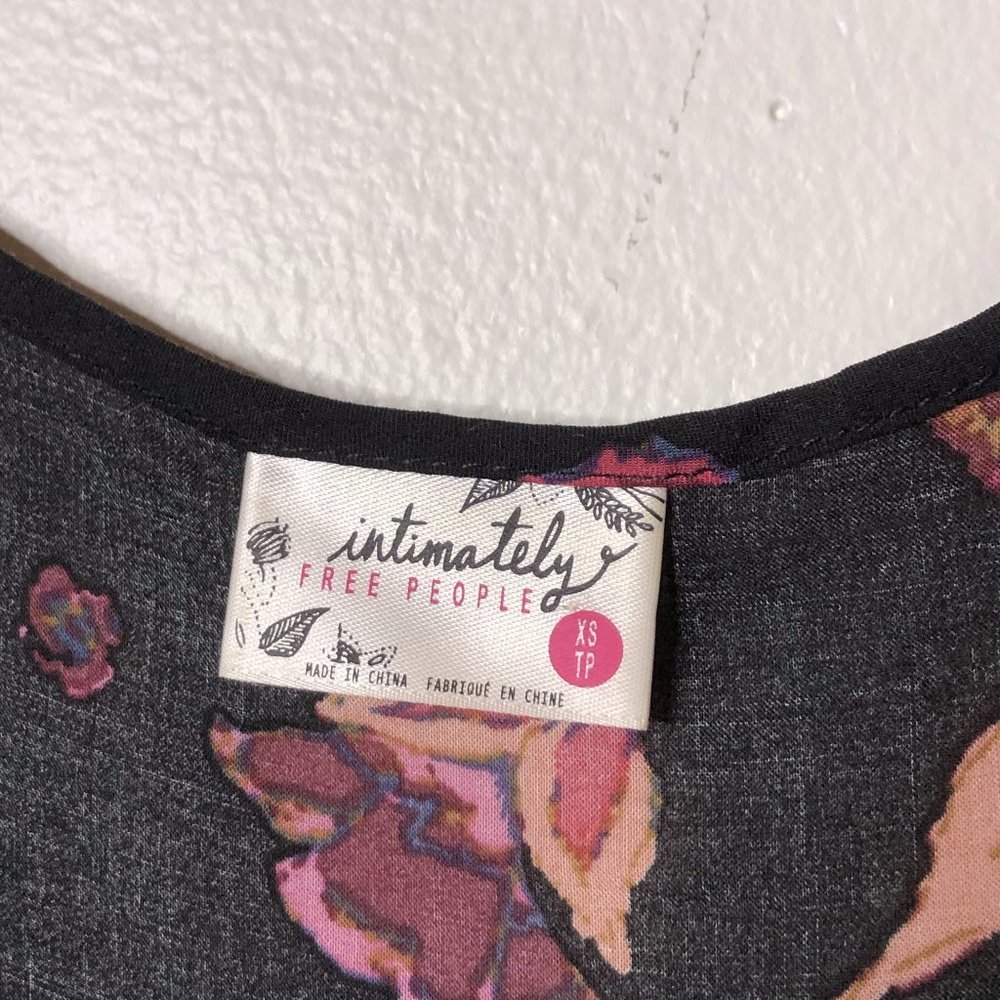 Free People Womens Floral Baby Doll dress Size XS - Picture 4 of 5